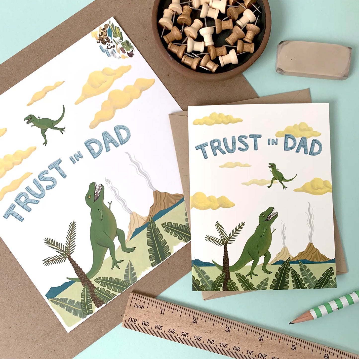 T-Rex Father's Day Card