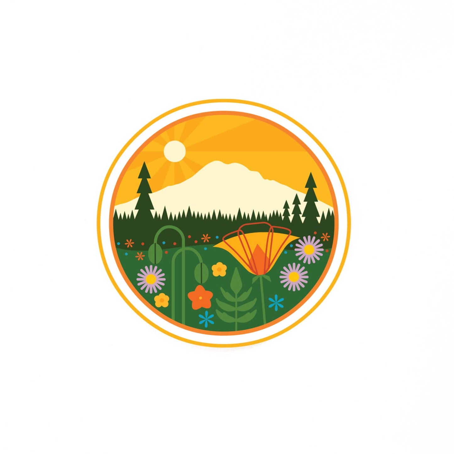 Vinyl Sticker Mount Rainier