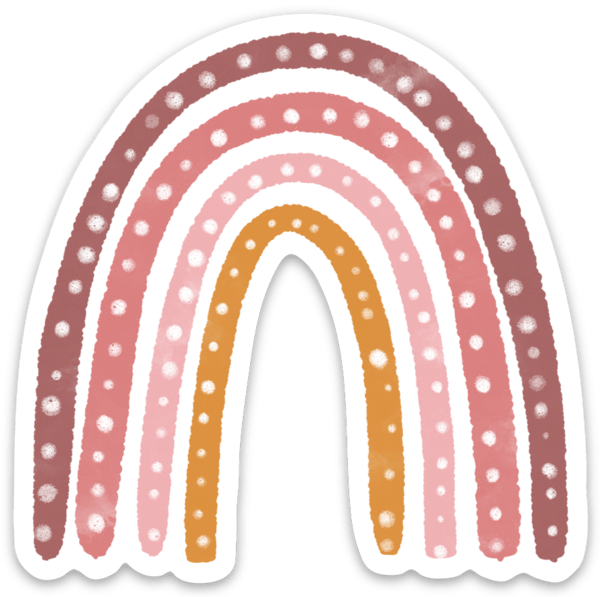 Pink and Yellow Rainbow Sticker