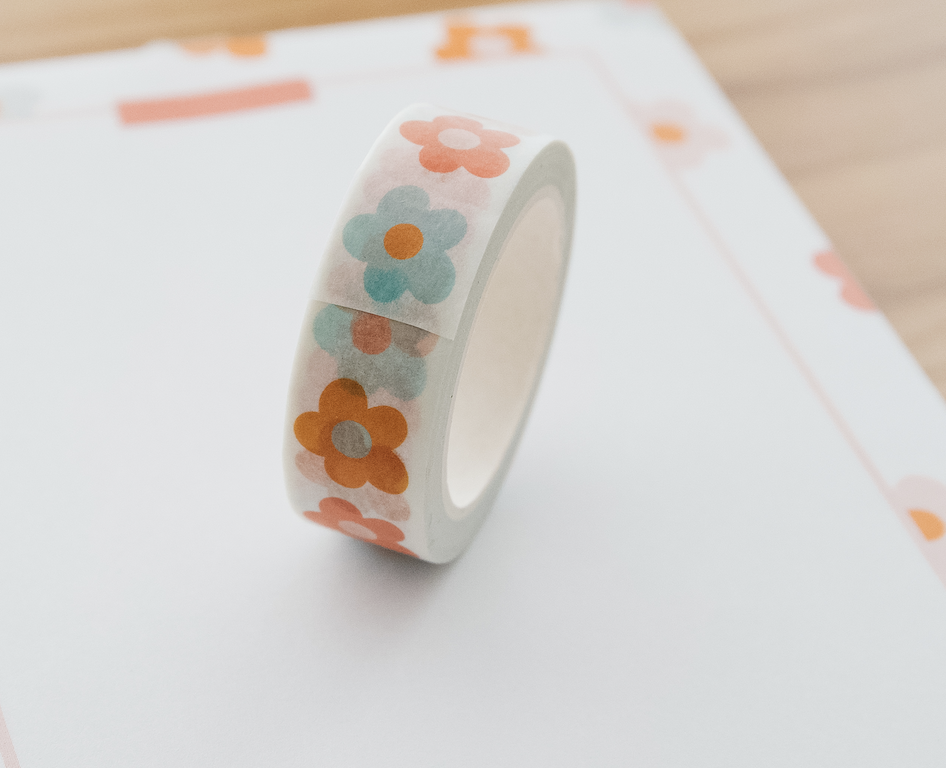 Colorful Flowers Washi Tape