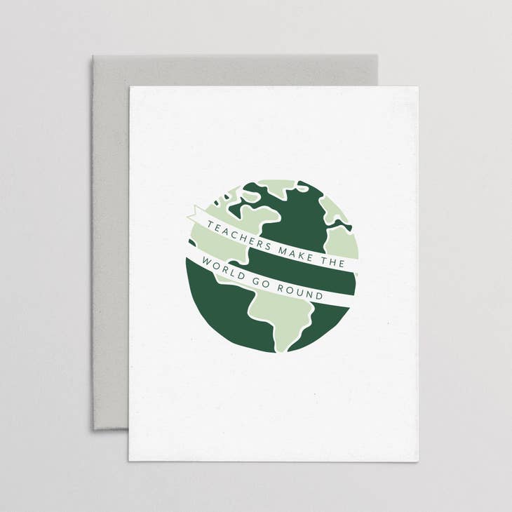 World Go Round Teacher Appreciation Card