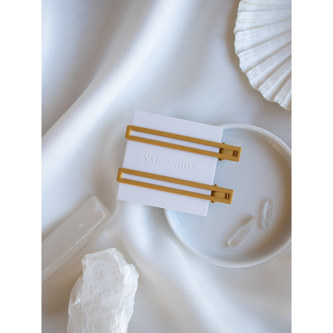 Leia in Mustard Barrettes | Nat + Noor