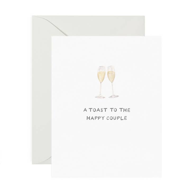Champagne Toast Wedding Card