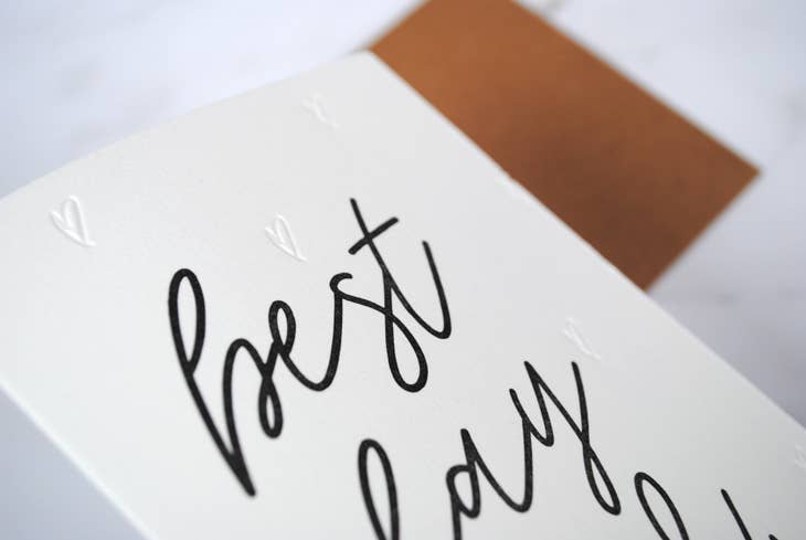 Best Day Ever Letterpress Wedding Card