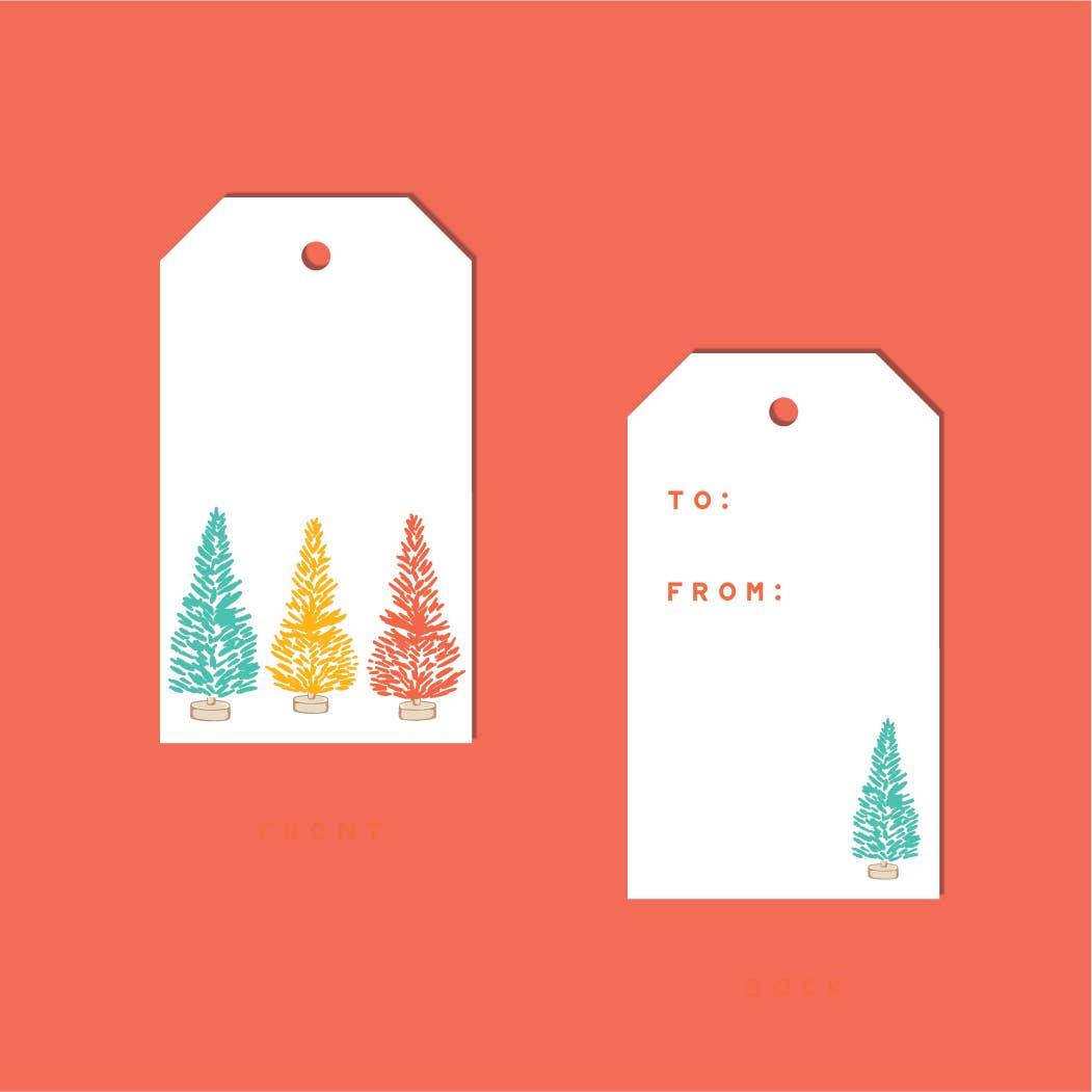 Rainbow Trees Gift Tags, Set of 10