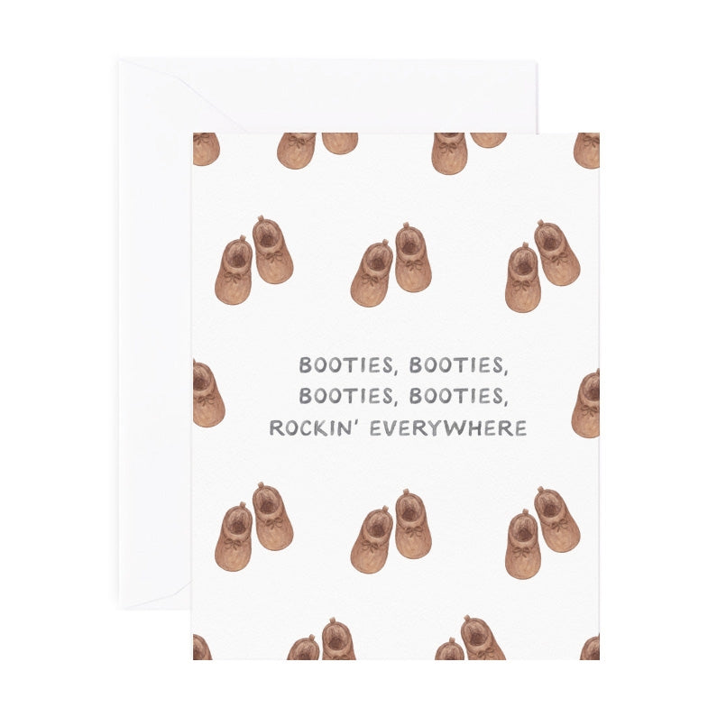 Miss New Booties Baby Card