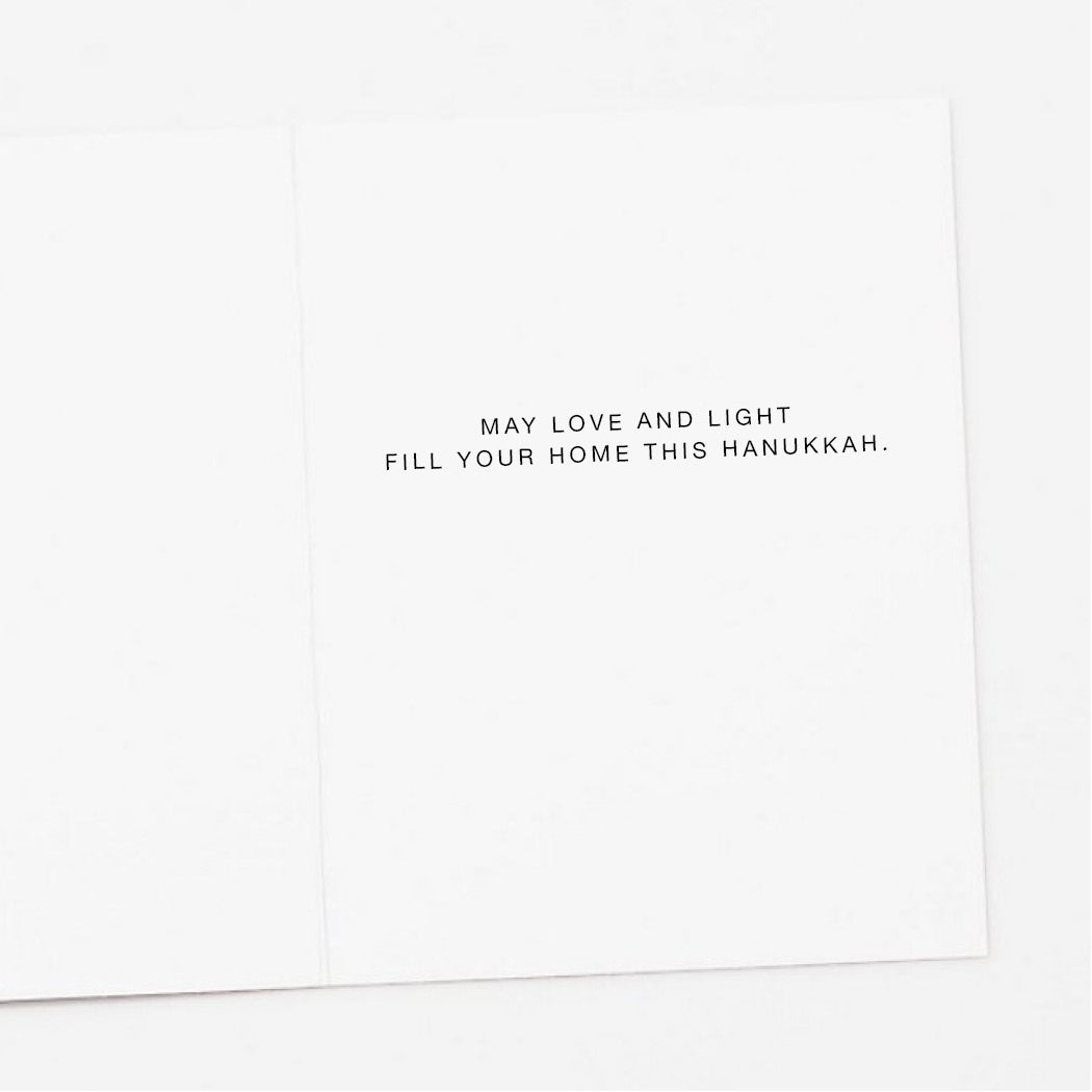 Floral Menorah Hanukkah Card