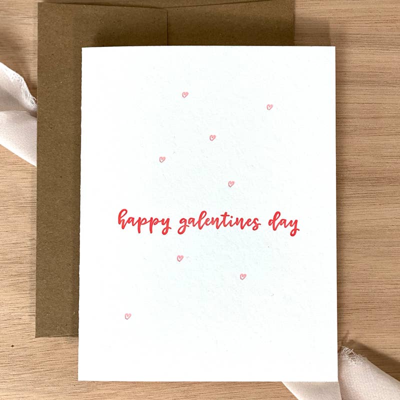 Happy Galentine's Day Letterpress Card