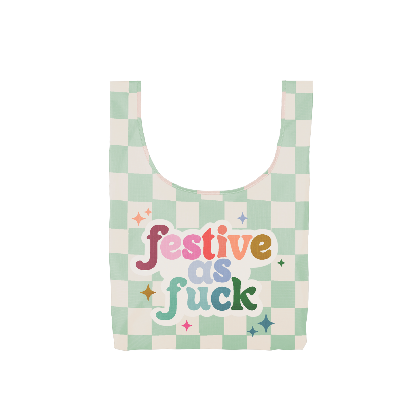 Holiday Festive AF Twist & Shout Medium Reusable Bag