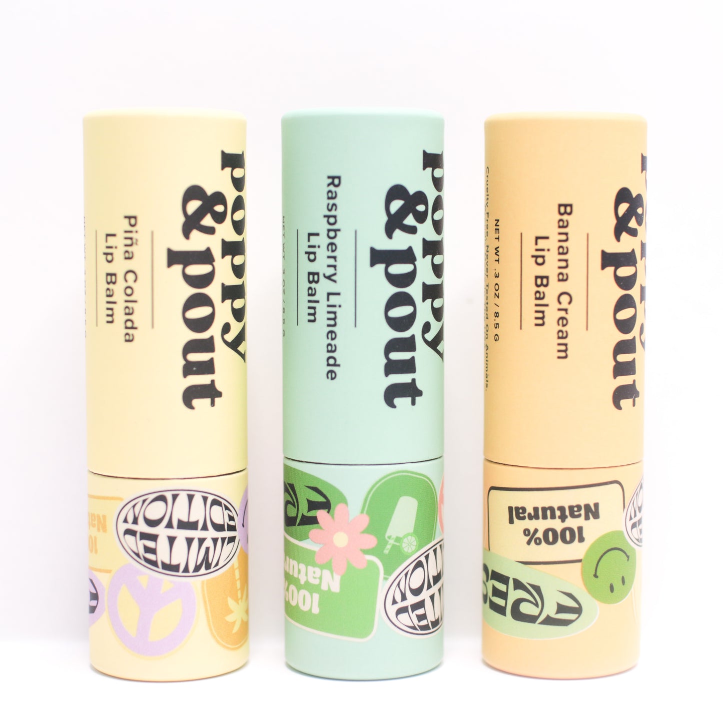 Sunshine Vibes Poppy & Pout Banana Cream Lip Balm (LIMITED EDITION) - Now Vegan!