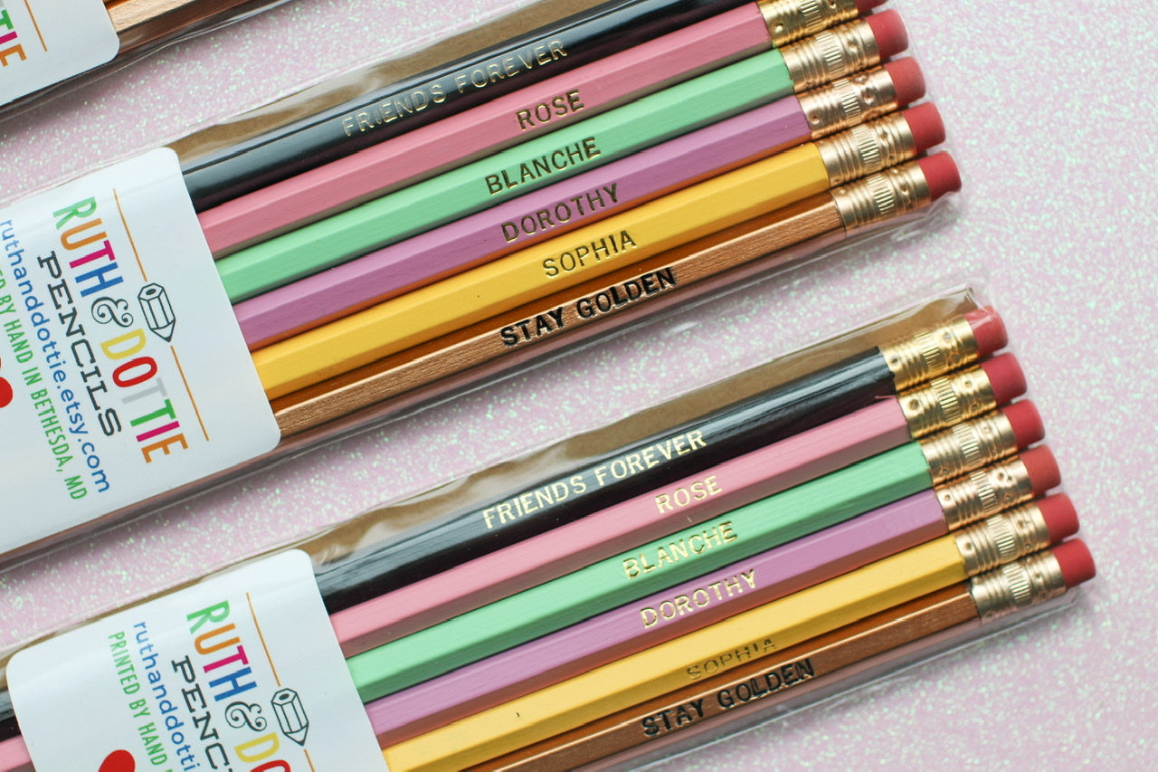 Golden Girls Pencils, set of 6
