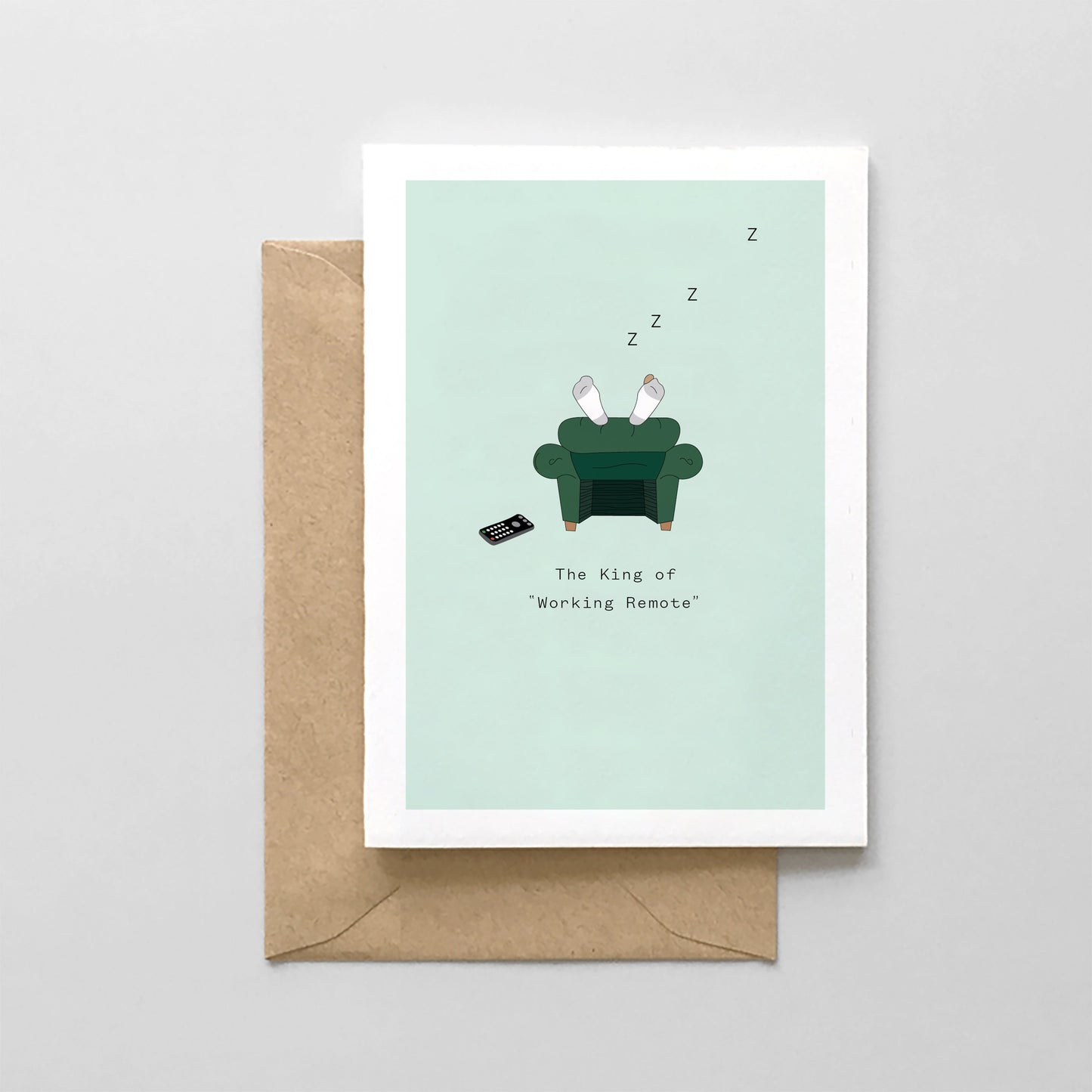 King of Working Remote Father's Day Card