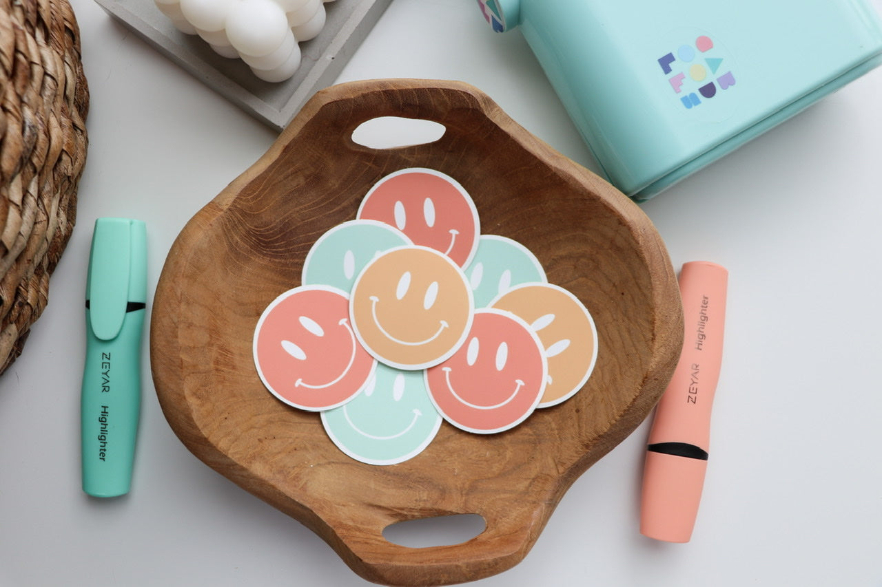 Smiley Vinyl Sticker - Mellow Yellow
