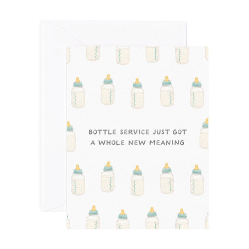 Bottle Service New Baby Card