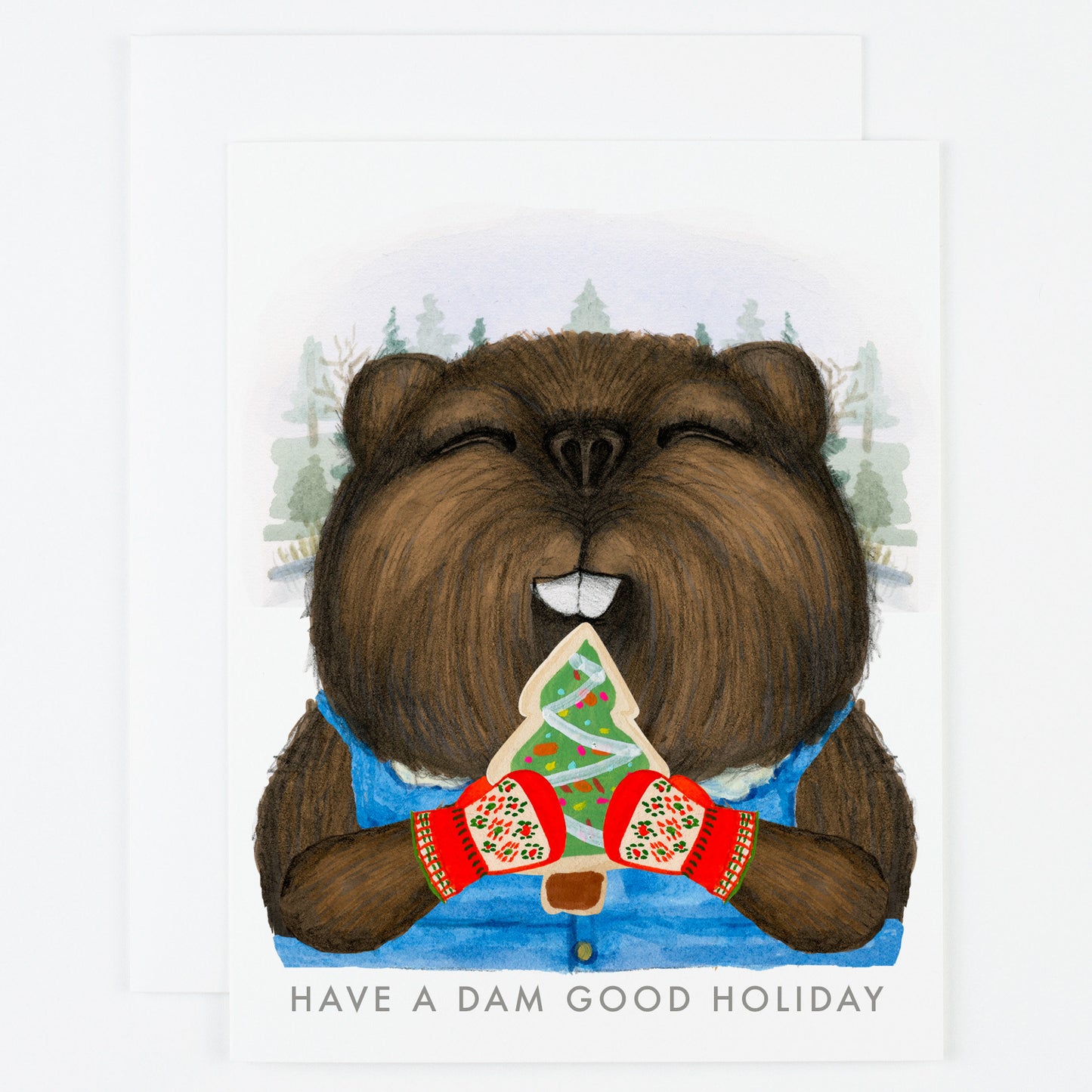 Holiday Beaver Card