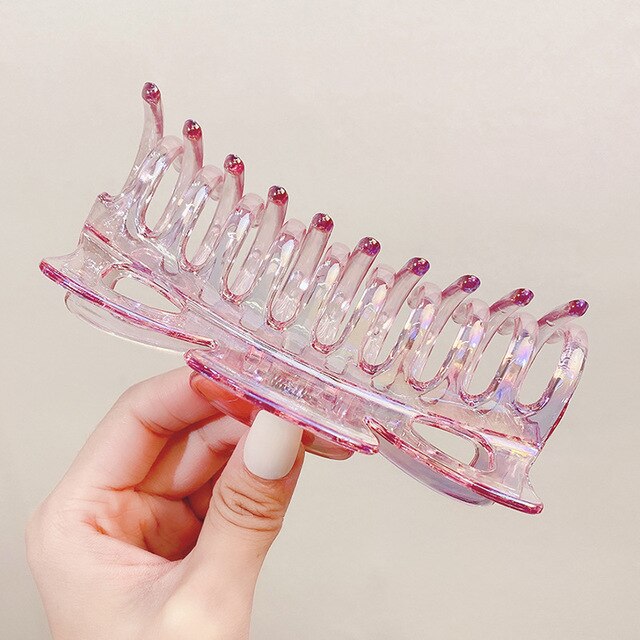 Iridescent Pink Large Claw Clip