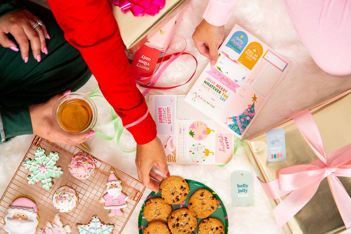 Holiday Gift Label Sticker Sheet - Making Spirits Bright