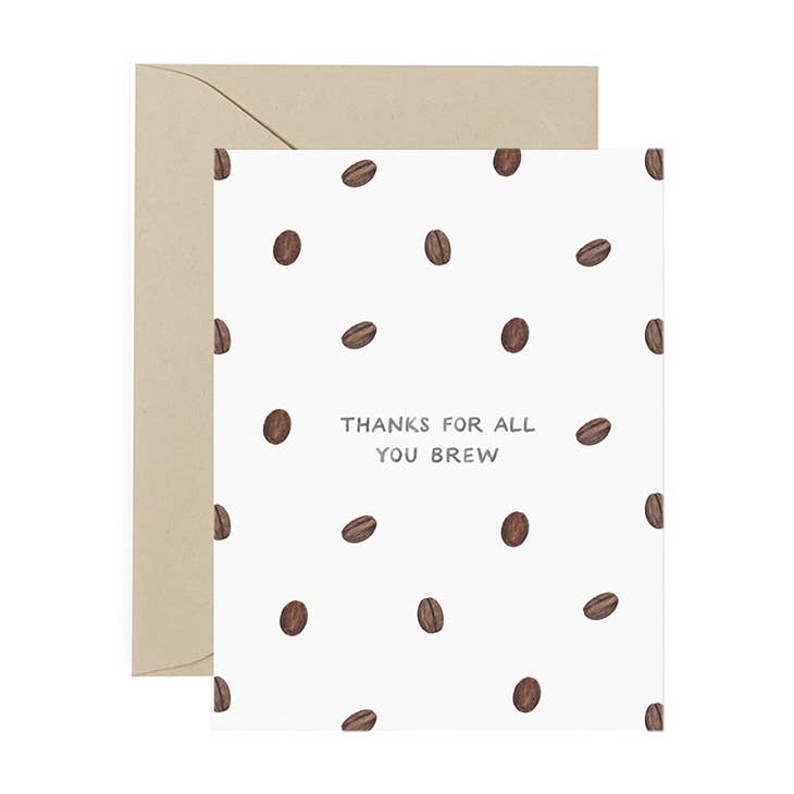 All You Brew Coffee Thanks Card