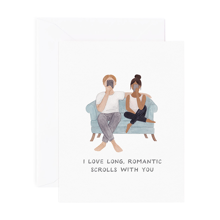 Long Romantic Scrolls Card