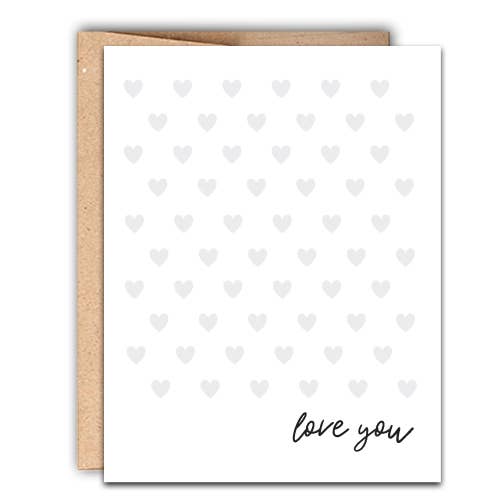 Love You Letterpress Card