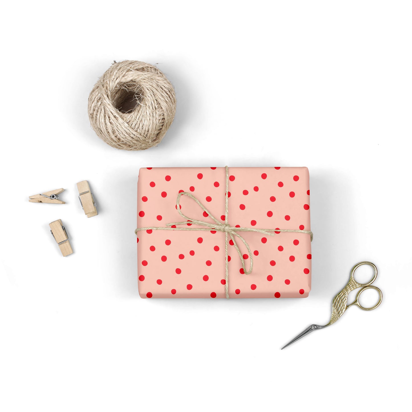 Modern Polka Dots Gift Wrap (Roll of 3 Sheets)