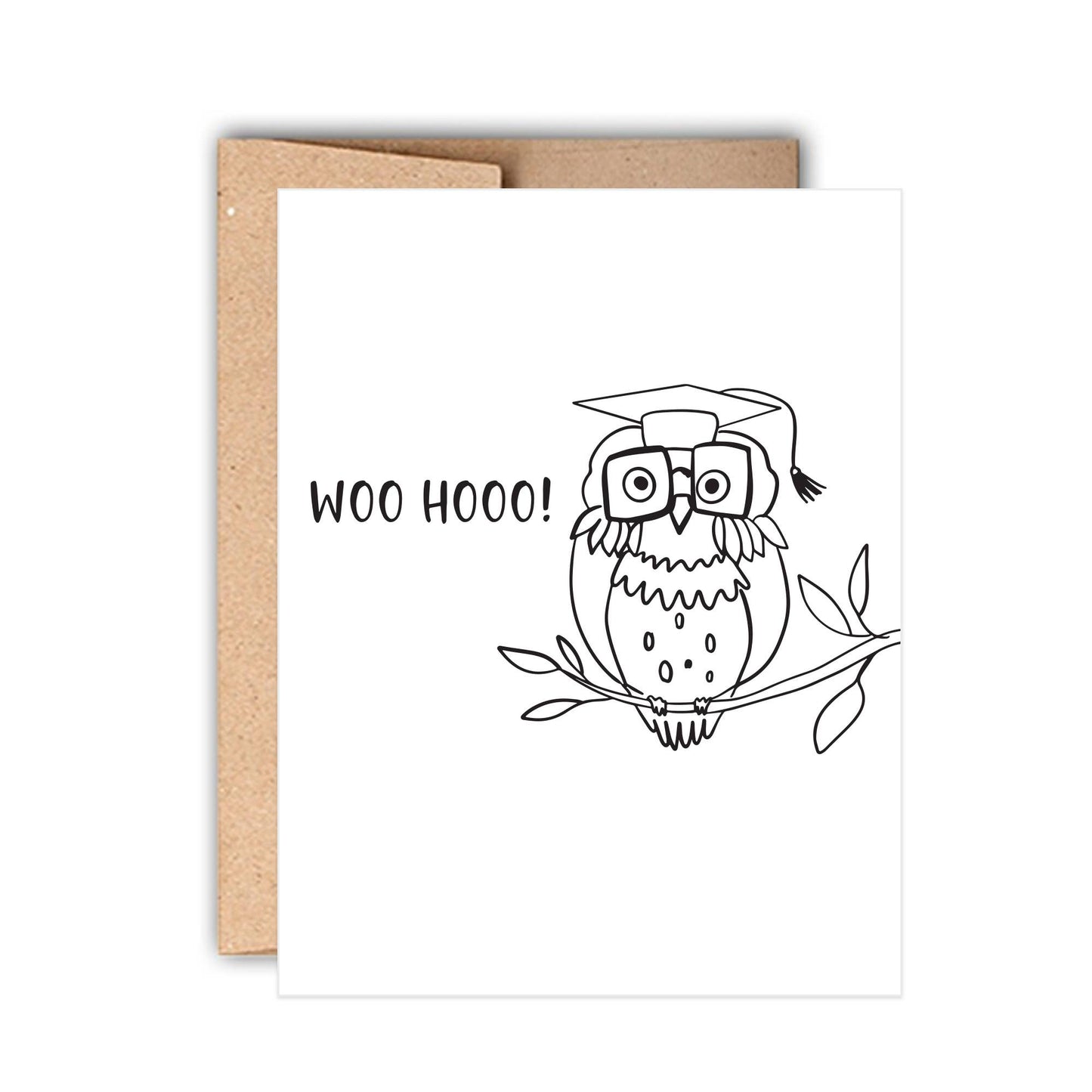 Woohoo Owl Graduation Letterpress Card