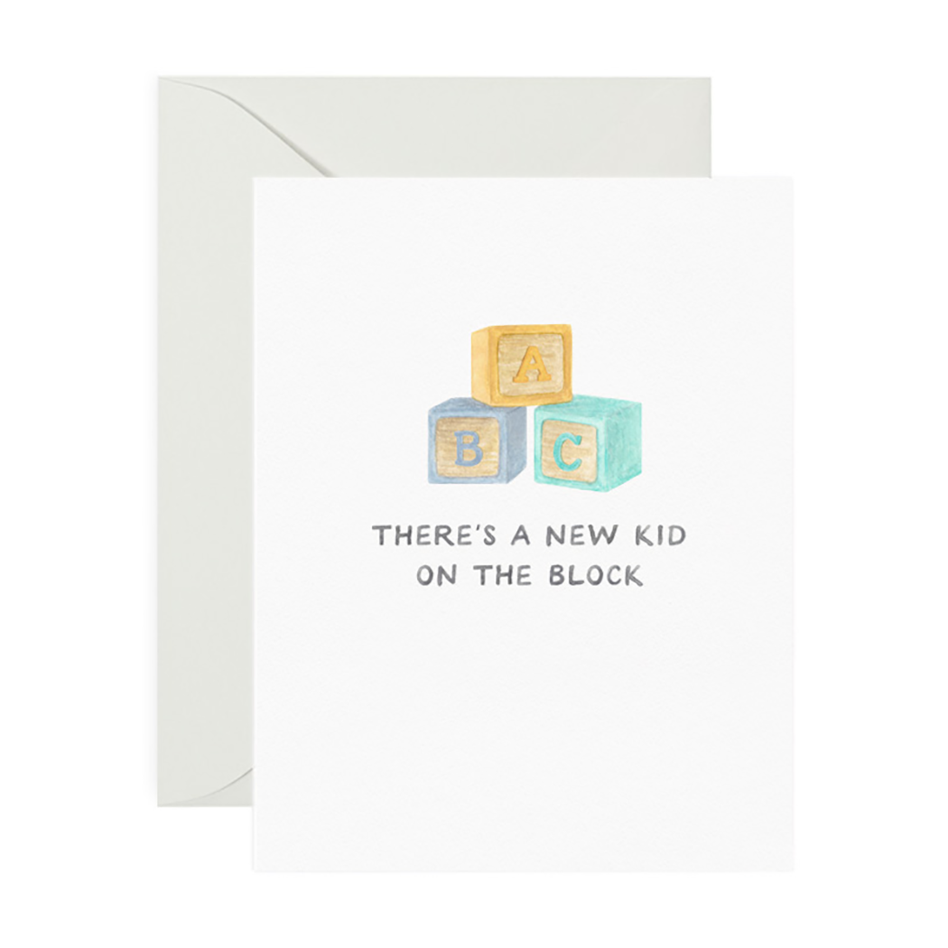 New Kid On The Block Baby Card