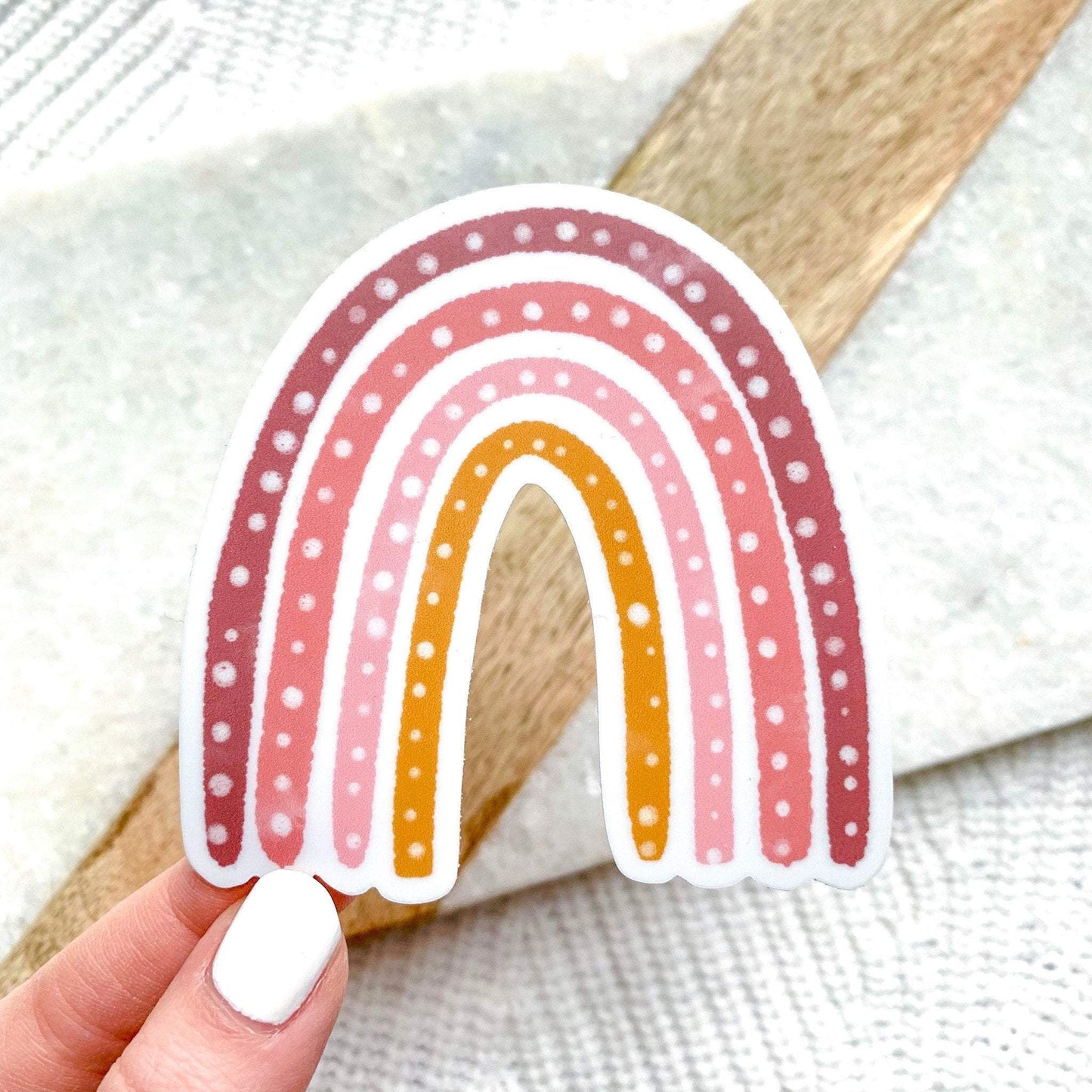 Pink and Yellow Rainbow Sticker