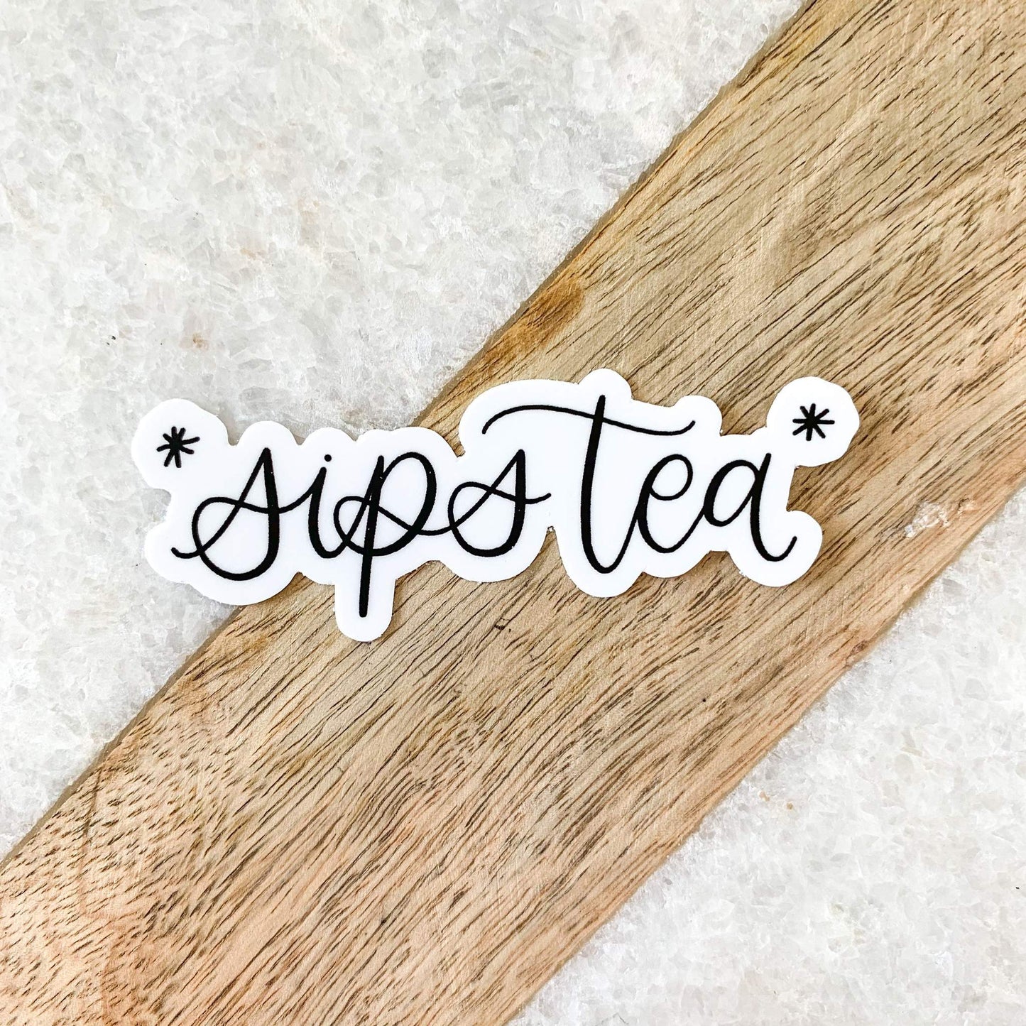 Sips Tea Waterproof Vinyl Sticker