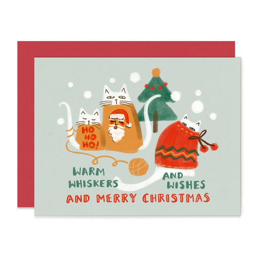 Warm Whiskers Christmas Card