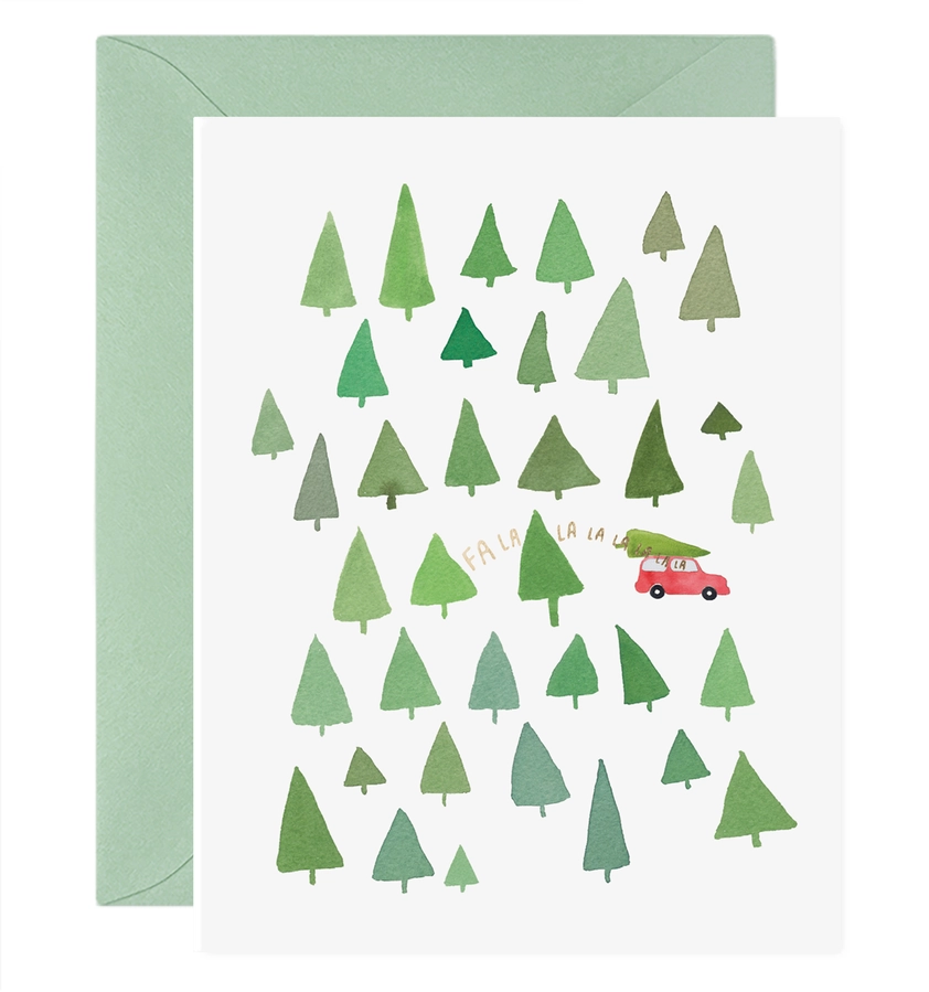 Fa La La La La Trees | Christmas Card