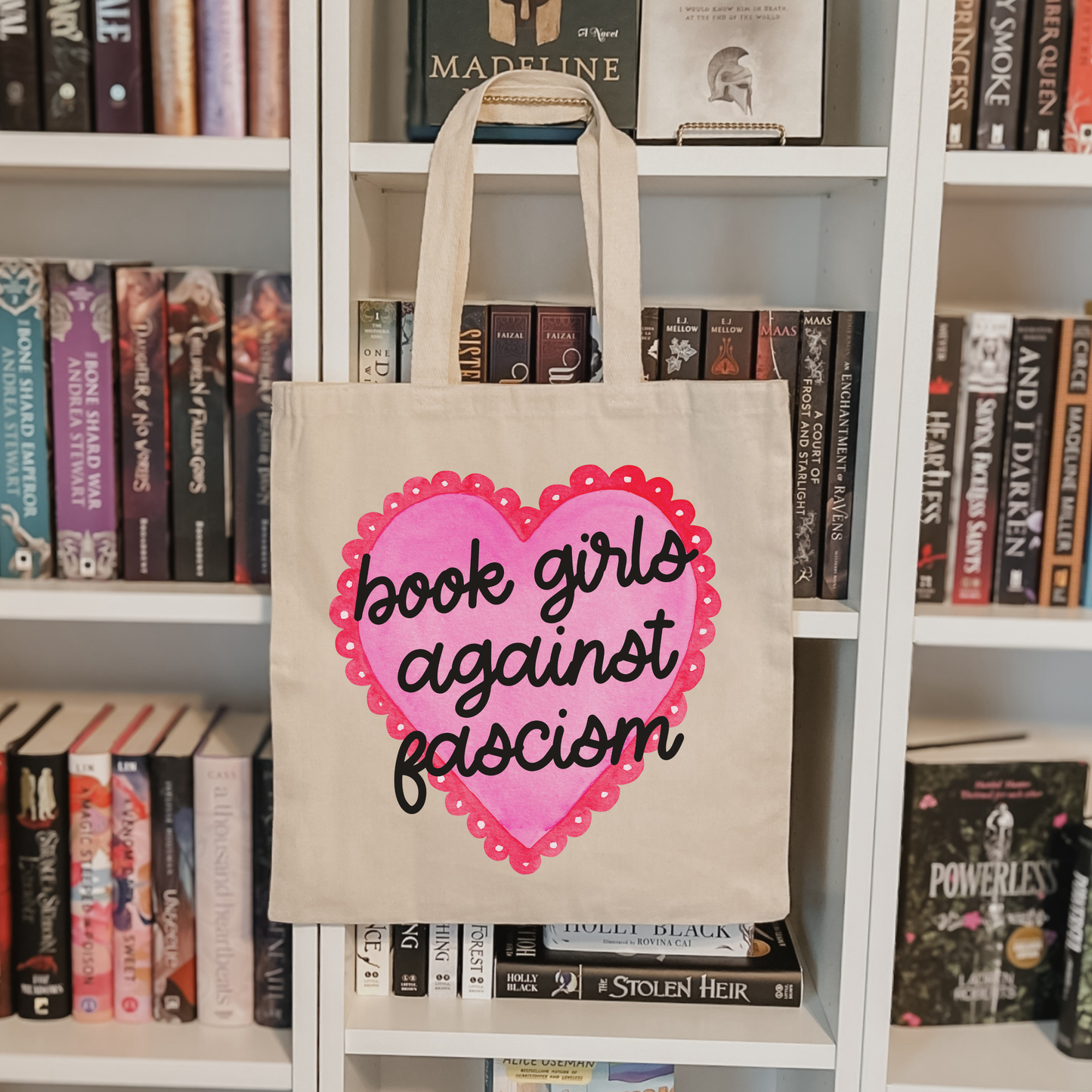 Book store Tote Bags | Reader Gift | Girls Against Fascism