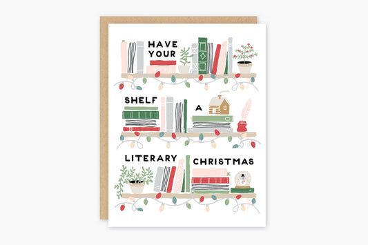 Literary Christmas Holiday Card