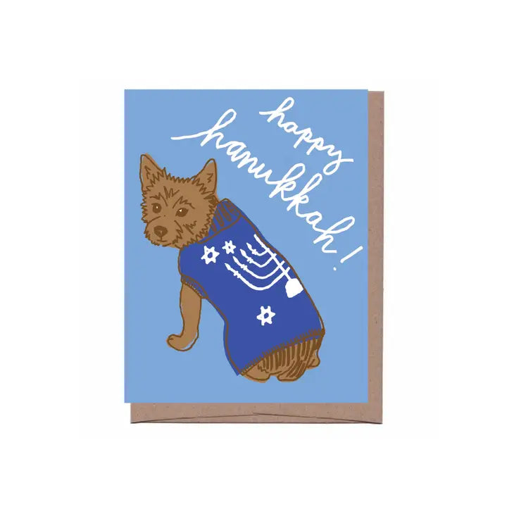 Hanukkah Dog Sweater Greeting Card