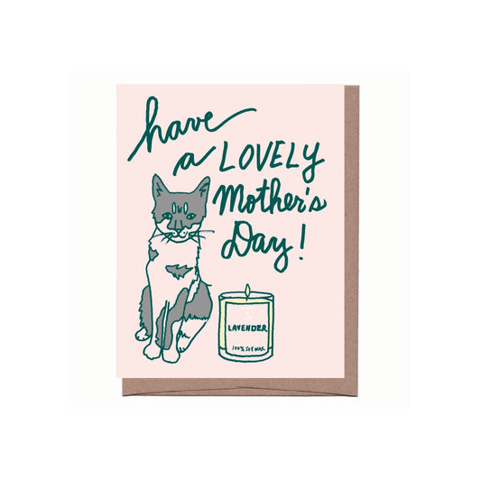 Scratch & Sniff Cat + Candle Mother's Day Greeting Card