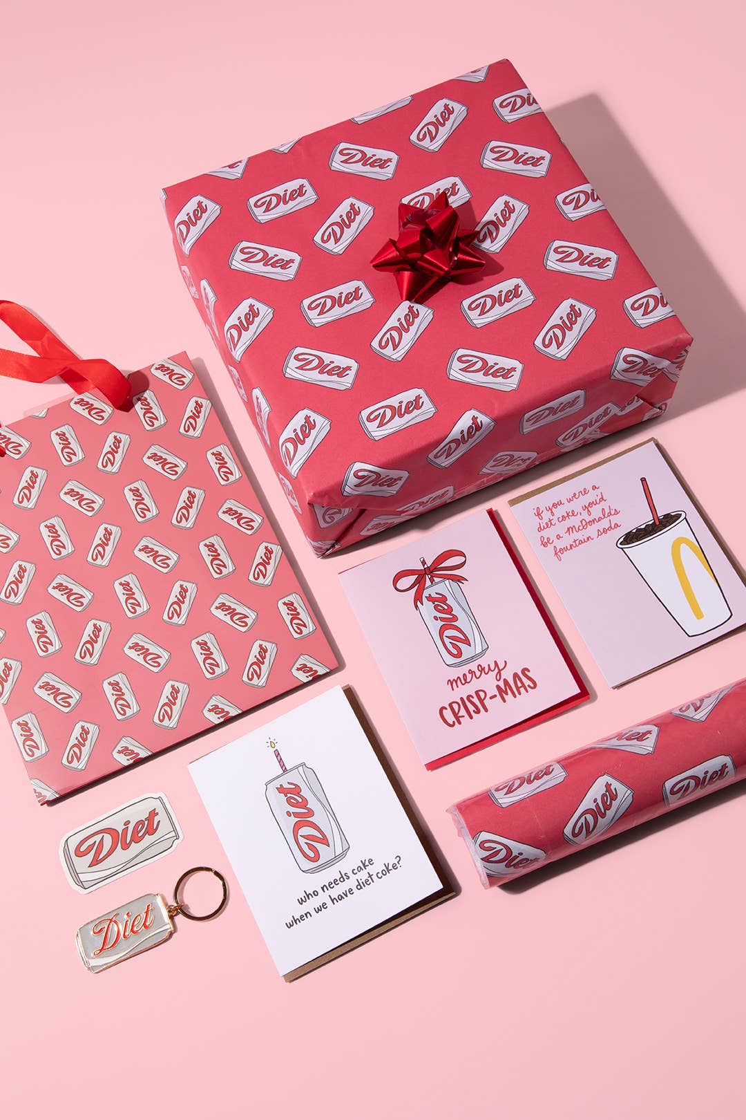 Merry Crisp-Mas Diet Soda Holiday Card