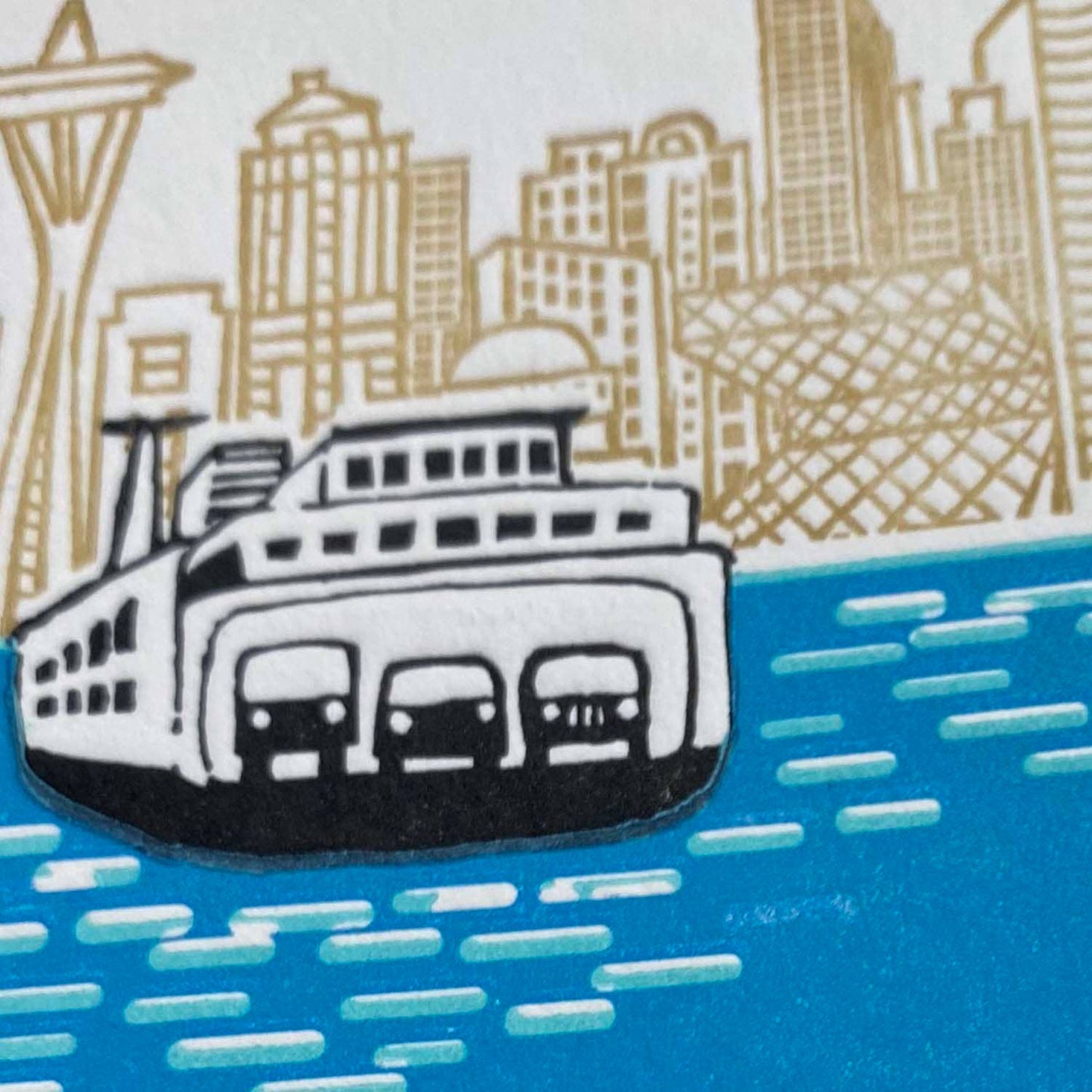 Seagulls, Seattle A2 Notecard