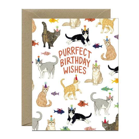 Purrfect Birthday Wishes Cat Birthday Card