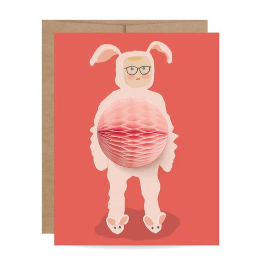 Pop-Up Card - Bunny Suit - Holiday