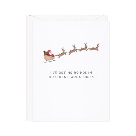 Ho Ho Hos Santa Hip Hop Puns Christmas Card