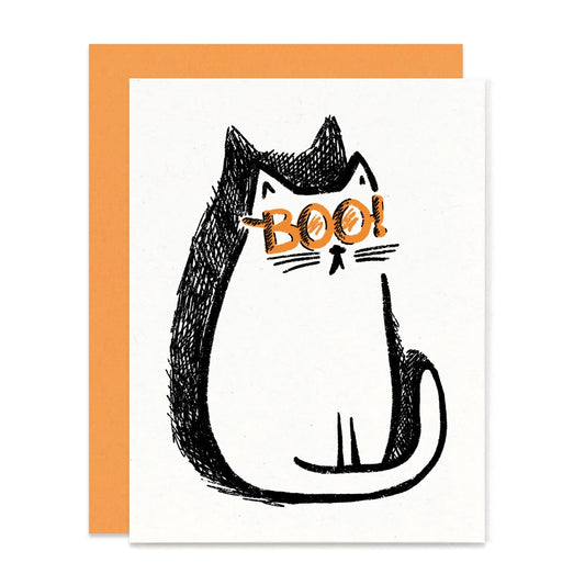 Boo Cat Halloween Card