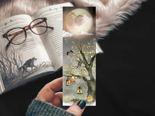 Spooky Halloween Tree Bookmark