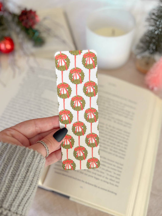 Christmas Bookmark | Wreath / Soft Touch Matte