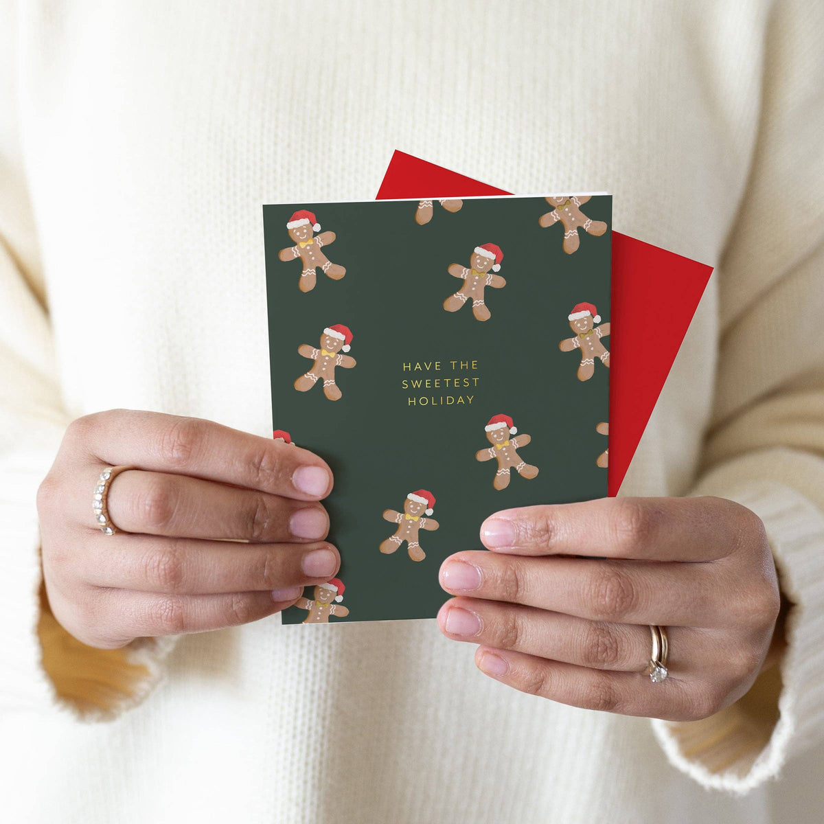 Gingerbread Christmas Card: Boxed Set of 6