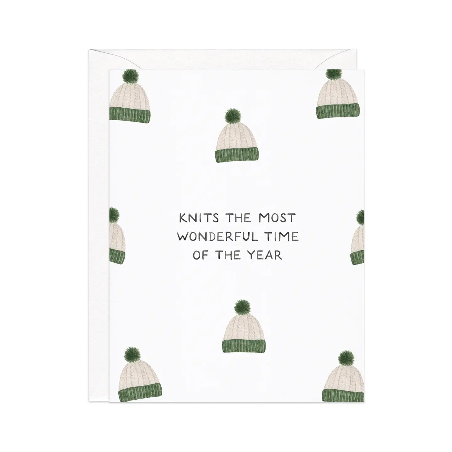 Knits the Most Wonderful Time — Cozy Winter Christmas Card