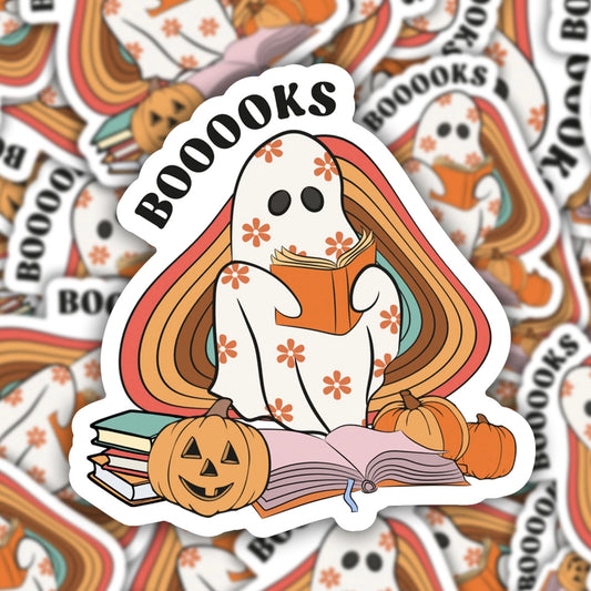 Books Ghost Vinyl Sticker