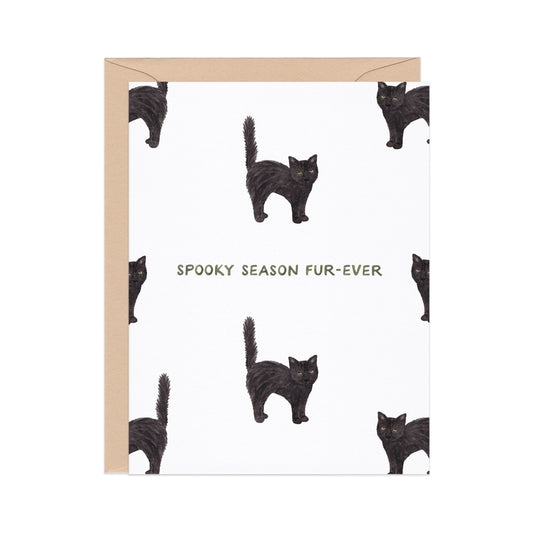 Spooky Season Black Cat Card