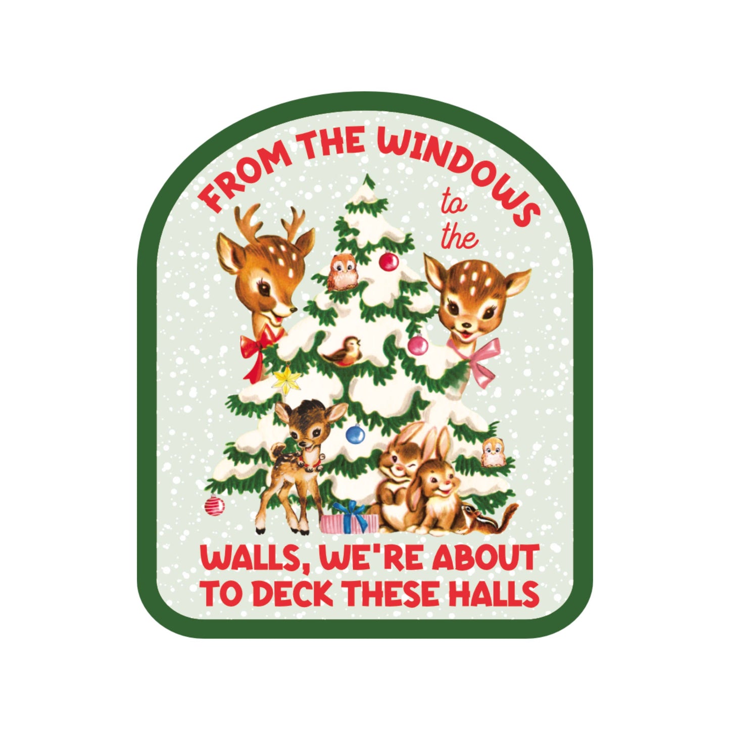 Holiday Christmas Funny Animal High Quality Vinyl Sticker