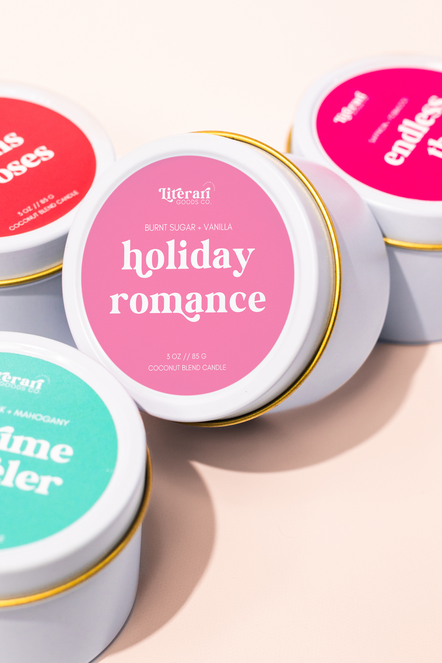 Bookish Travel Candle Gift - Holiday Romance - Christmas