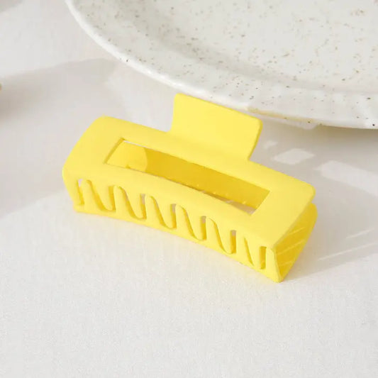 Vibrant Large Square Claw Clip - Yellow